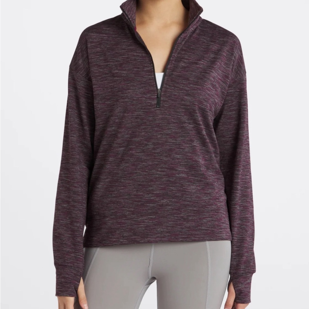 Soul + Sky 1/4 Zip Top in Black